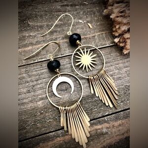 Boho Moon Dangle Earrings N1902